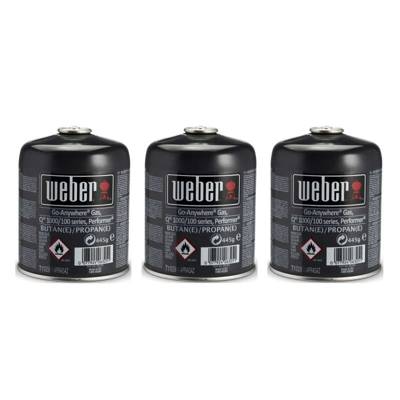 Weber Gas-Kartusche 3er-Pack Je 445 G 1 Weber Gas-Kartusche 3er-Pack Je 445 G