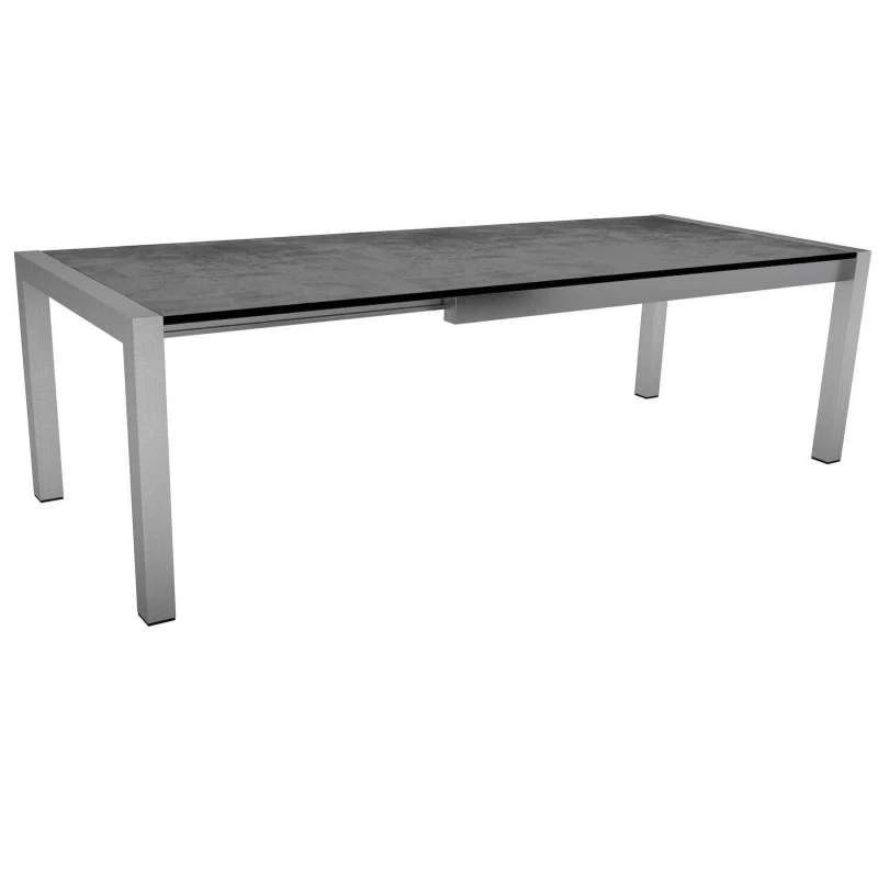 Stern Ausziehtisch Edelstahl/Silverstar Zement 174/214/254x90 Cm Gartentisch Ausziehbar 1 Stern Ausziehtisch Edelstahl/Silverstar Zement 174/214/254x90 Cm Gartentisch Ausziehbar