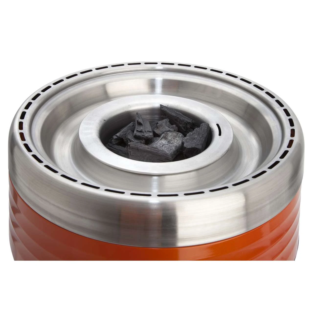 Vulcano Orange Tragbarer Holzkohlegrill Ø 30 Cm 2 Vulcano Orange Tragbarer Holzkohlegrill Ø 30 Cm – Bild 2