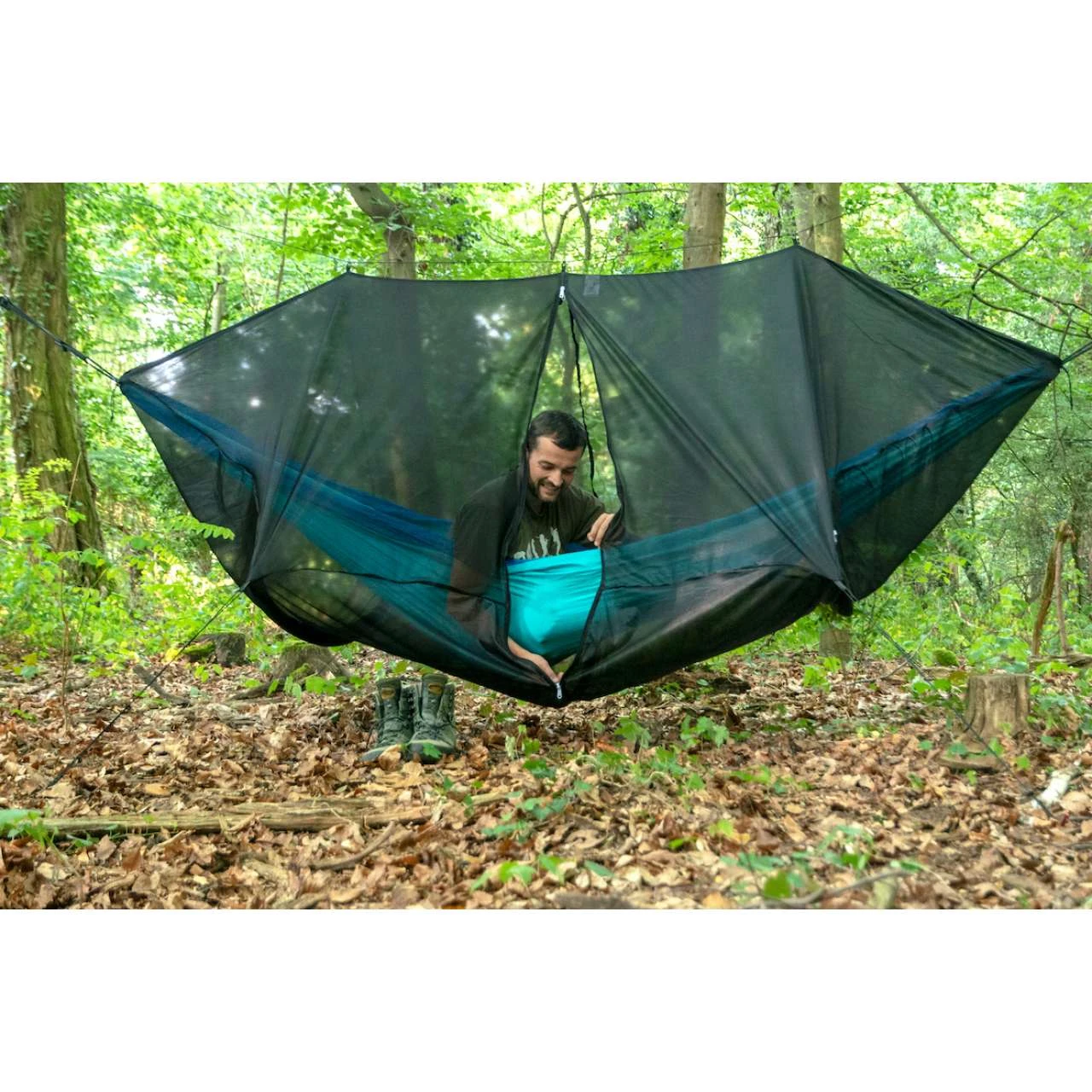La Siesta BugNet 360° Moskitonetz Für Hängematten Schwarz 300x100 Cm Mit Reißverschluss 2 La Siesta BugNet 360° Moskitonetz Für Hängematten Schwarz 300x100 Cm Mit Reißverschluss – Bild 2