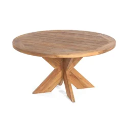 Sonnenpartner Gartentisch Quantum Rund Ø 150 Cm Teakholz Old Teak Tisch Esstisch