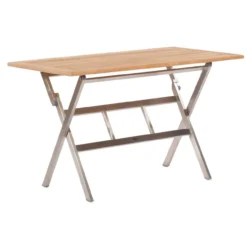 Sonnenpartner Klapptisch Base 120x70 Cm Edelstahl Tischsystem Mit Wählbarer Tischplatte HPL Teak
