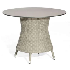 Sonnenpartner Gartentisch Base Rund Ø 100 Cm Polyrattan Stone-grey Tischsystem