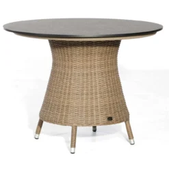 Sonnenpartner Gartentisch Base Rund Ø 100 Cm Polyrattan Rustic-stream Tischsystem