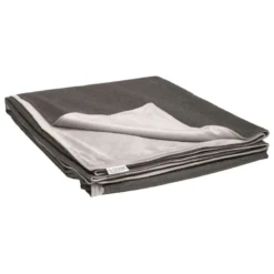 Stern Decke 158x200 Cm Outdoorstoff Schiefergrau/Fleece Hellgrau Kuscheldecke