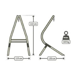 La Siesta Hängestuhlständer Calma Natur Holz-Gestell Für Hängestühle CAA21-1 Lärche -TerrassenLux Verkäufe 000554150000 4 1280x1280