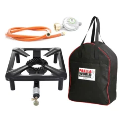 Paella World Hockerkocher-Set Klein 30x30x14 Cm Mit Tasche Und Gasanschluss Ohne Zündsicherung