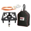 Paella World Hockerkocher-Set Groß 40x40x11 Cm Mit Tasche Und Gasanschluss Ohne Zündsicherung