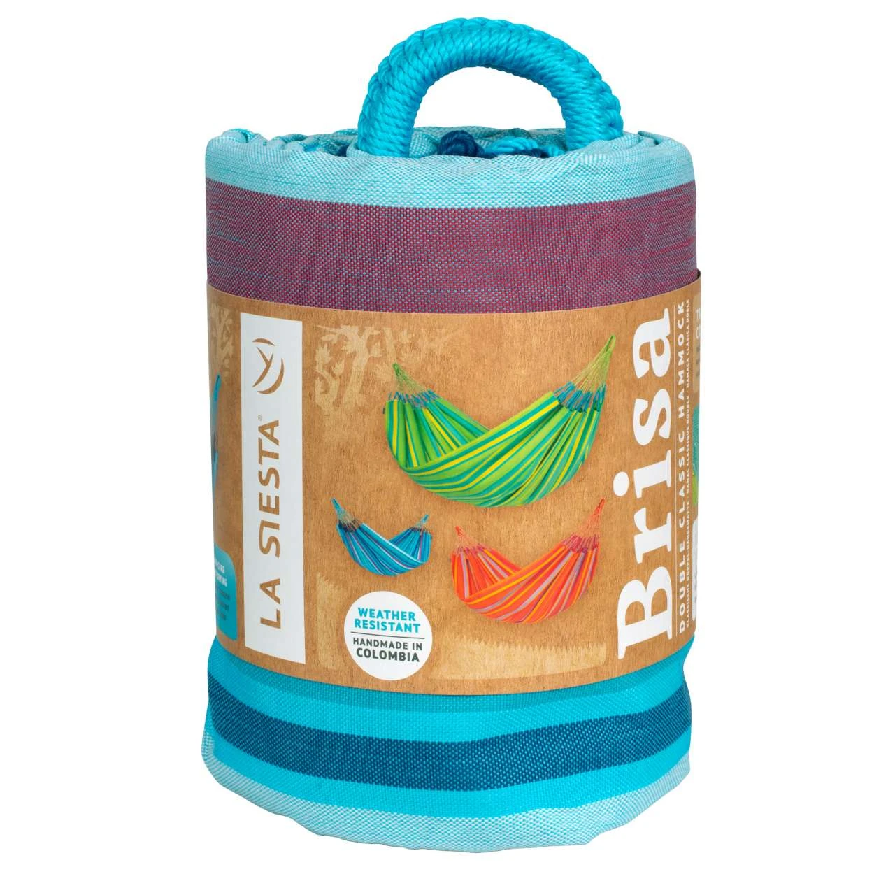 La Siesta Hängematte BRISA Wave Blau Klassische Doppel-Hängematte Outdoor 5 La Siesta Hängematte BRISA Wave Blau Klassische Doppel-Hängematte Outdoor – Bild 5