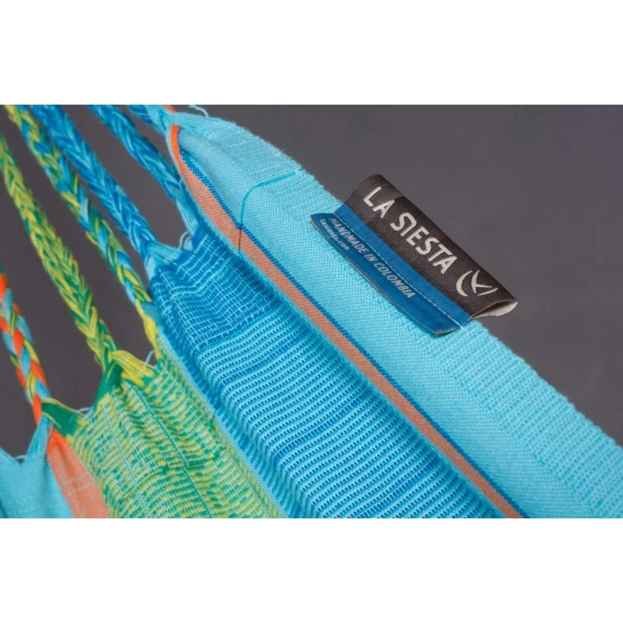 La Siesta Kingsize-Hängematte FLORA Curacao Blau Doppelhängematte Aus Bio-Baumwolle 2 La Siesta Kingsize-Hängematte FLORA Curacao Blau Doppelhängematte Aus Bio-Baumwolle – Bild 2