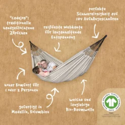 La Siesta Kingsize-Hängematte FLORA Zebra Beige Doppelhängematte XXL Aus Bio-Baumwolle 15 La Siesta Kingsize-Hängematte FLORA Zebra Beige Doppelhängematte XXL Aus Bio-Baumwolle -TerrassenLux Verkäufe 000579840000 7 1280x1280