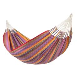 La Siesta Doppel-Hängematte Bio-Baumwolle FLORA Flowers Lila Doppelhängematte FLH16-27