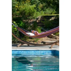 La Siesta Doppel-Hängematte Bio-Baumwolle FLORA Flowers Lila Doppelhängematte FLH16-27 -TerrassenLux Verkäufe 000579870000 4 1280x1280