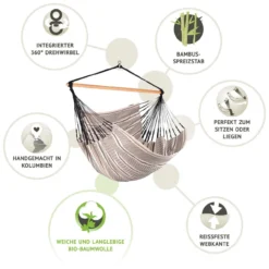La Siesta Hängesessel Kingsize HABANA Zebra Lounger Aus Bio-Baumwolle Hängestuhl -TerrassenLux Verkäufe 000579900000 5 1280x1280