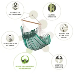 La Siesta Hängesessel Kingsize HABANA Agave Grün Aus Bio-Baumwolle Hängestuhl 12 La Siesta Hängesessel Kingsize HABANA Agave Grün Aus Bio-Baumwolle Hängestuhl -TerrassenLux Verkäufe 000579930000 5 1280x1280