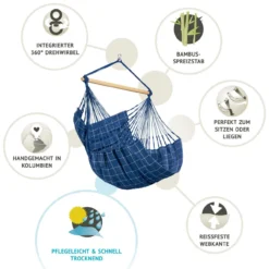 La Siesta Hängesessel Kingsize DOMINGO Marine Blau Lounger Outdoor Hängestuhl -TerrassenLux Verkäufe 000579990000 6 1280x1280