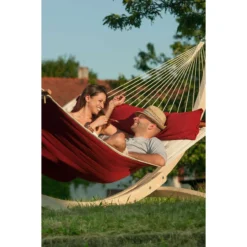 La Siesta Hängematte ALABAMA Red Pepper Rot Gefütterte Stabhängematte Kingsize -TerrassenLux Verkäufe 000580060000 5 1280x1280