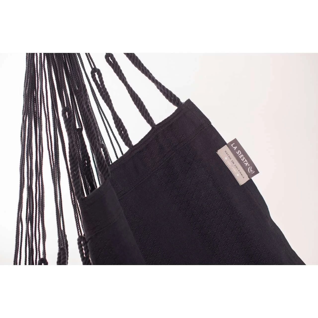 La Siesta Hängesessel HABANA Comfort Onyx Schwarz Lounger Aus Bio-Baumwolle Hängematte Hängestuhl 3 La Siesta Hängesessel HABANA Comfort Onyx Schwarz Lounger Aus Bio-Baumwolle Hängematte Hängestuhl – Bild 3