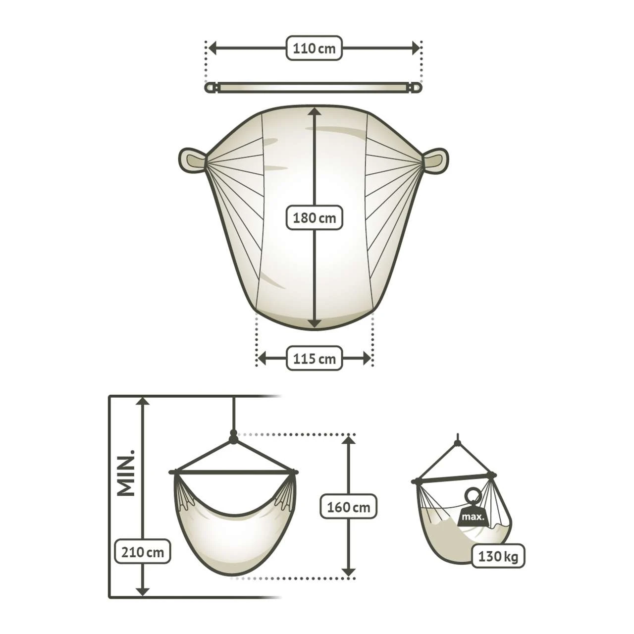 La Siesta Hängesessel DOMINGO Comfort Marine Blau Lounger Hängestuhl Hängematte 8 La Siesta Hängesessel DOMINGO Comfort Marine Blau Lounger Hängestuhl Hängematte – Bild 8
