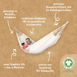 La Siesta Hängematte MODESTA Latte Creme Aus Bio-Baumwolle Doppelhängematte 11 La Siesta Hängematte MODESTA Latte Creme Aus Bio-Baumwolle Doppelhängematte -TerrassenLux Verkäufe 000580540000 5 1280x1280