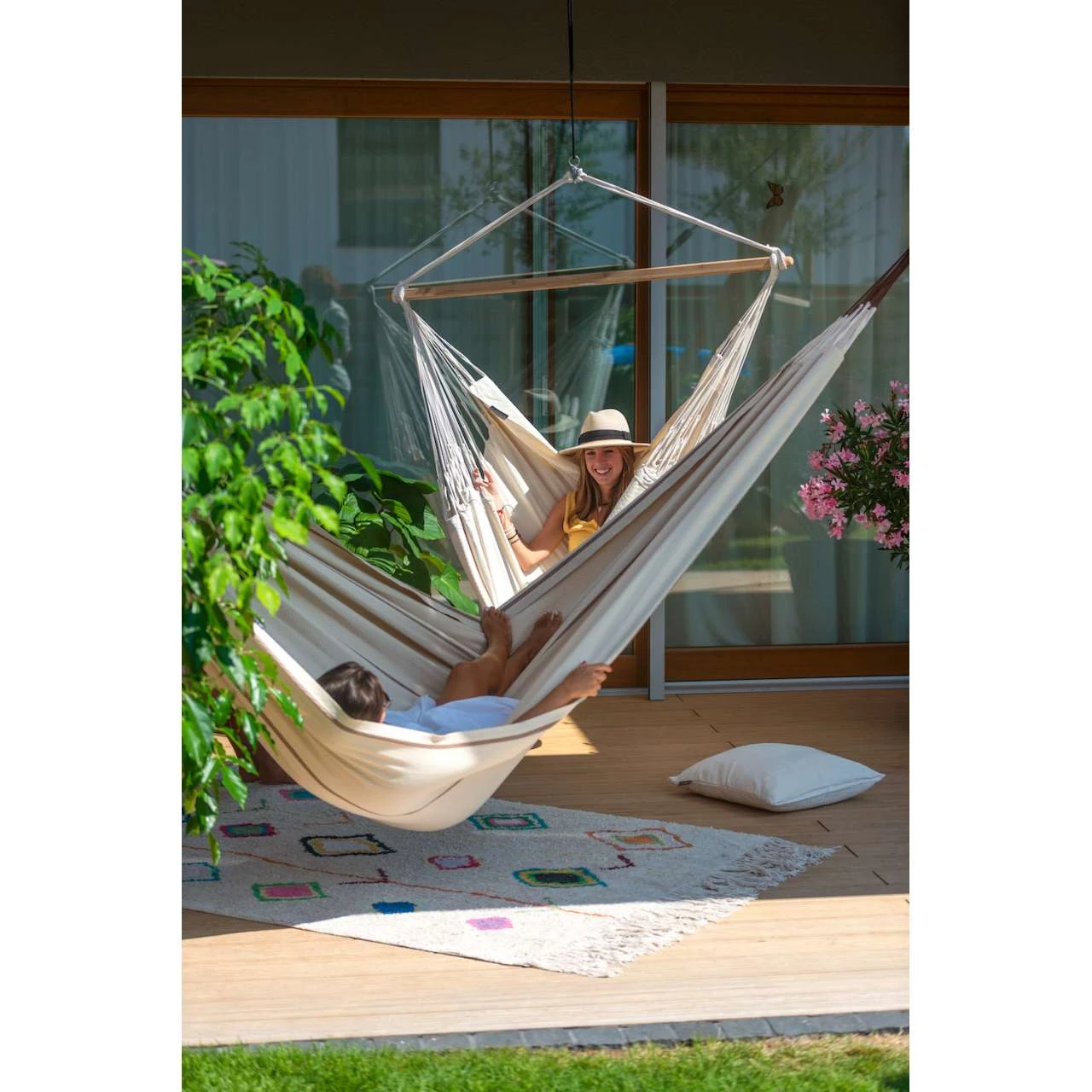 La Siesta Hängematte MODESTA Nougat Braun Aus Bio-Baumwolle Doppel-Hängematte 5 La Siesta Hängematte MODESTA Nougat Braun Aus Bio-Baumwolle Doppel-Hängematte – Bild 5