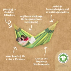 La Siesta Hängematte MODESTA Jungle Grün Aus Bio-Baumwolle Doppelhängematte 11 La Siesta Hängematte MODESTA Jungle Grün Aus Bio-Baumwolle Doppelhängematte -TerrassenLux Verkäufe 000580580000 5 1280x1280