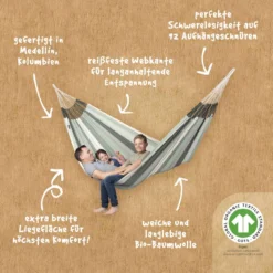 La Siesta Kingsize-Hängematte MODESTA Olive Familienhängematte XXL Aus Bio-Baumwolle -TerrassenLux Verkäufe 000580620000 4 1280x1280