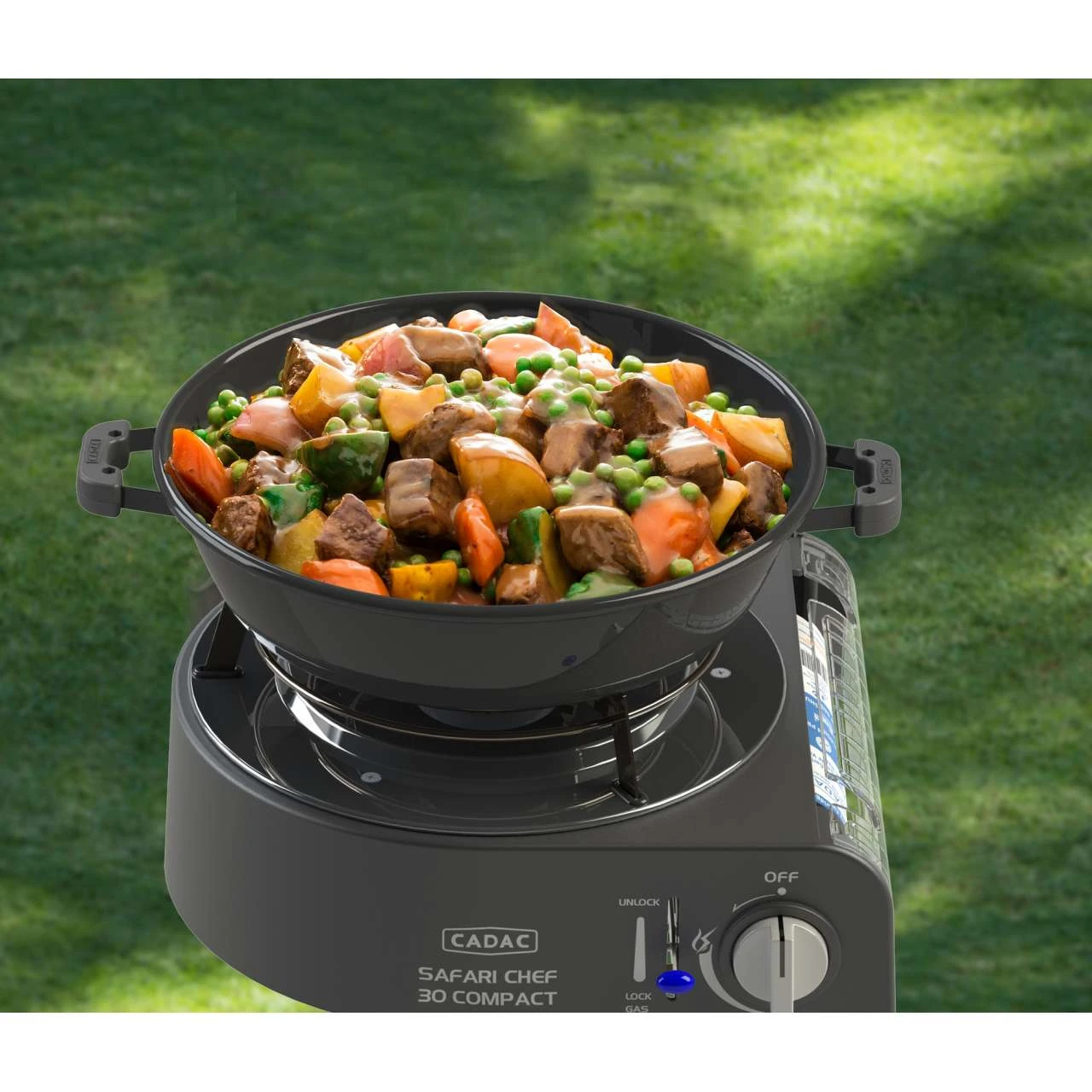 Cadac Safari Chef 30 Compact Lite Gasgrill Leichtgewichtiger Campinggrill ø 30 Cm 6525L1-20-UN 6 Cadac Safari Chef 30 Compact Lite Gasgrill Leichtgewichtiger Campinggrill ø 30 Cm 6525L1-20-UN – Bild 6