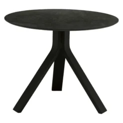 Stern Beistelltisch Freddie Ø 60 Cm Aluminium Matt Schwarz/Silverstar 2.0 Dark Marble Gartentisch
