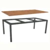 Stern Gartentisch Classic 200x100 Cm Aluminium Matt Schwarz/Teak Tisch