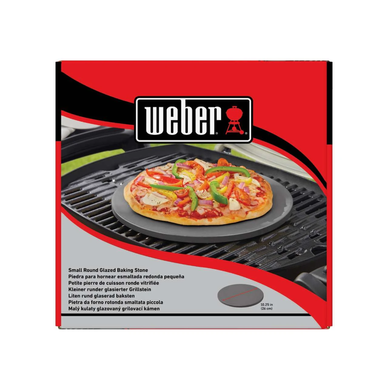 Weber Glasierter Pizzastein Rund Ø 26 Cm 2 Weber Glasierter Pizzastein Rund Ø 26 Cm – Bild 2