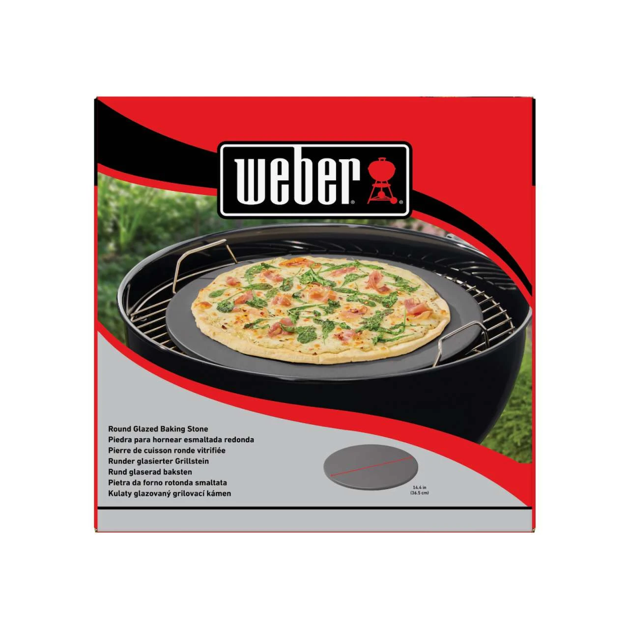 Weber Glasierter Pizzastein Rund Ø 36,5 Cm 2 Weber Glasierter Pizzastein Rund Ø 36,5 Cm – Bild 2