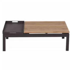 Siena Garden Lounge-Tisch Alvida Aluminium Anthrazit/Teak Mit Tablett 102x73,5 Cm -TerrassenLux Verkäufe 000594670000 1 1280x1280