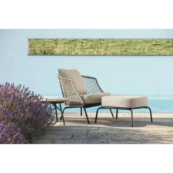 Stern Lounge-Hocker Odea Aluminium Schwarz Matt Kissen Outdoorstoff Cream Ca. 58x58x37 Cm -TerrassenLux Verkäufe 000600530000 1 1280x1280