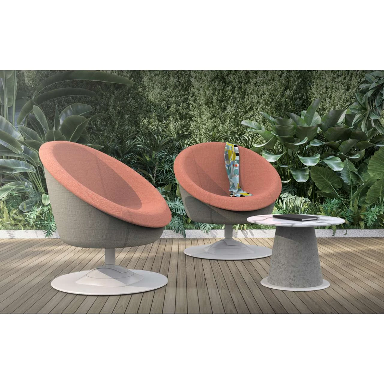 Best Freizeitmöbel Beistelltisch Solis Ca. Ø 70 Cm H:47 Cm Rund Outdoor Humo Grau Marmoriert 2 Best Freizeitmöbel Beistelltisch Solis Ca. Ø 70 Cm H:47 Cm Rund Outdoor Humo Grau Marmoriert – Bild 2