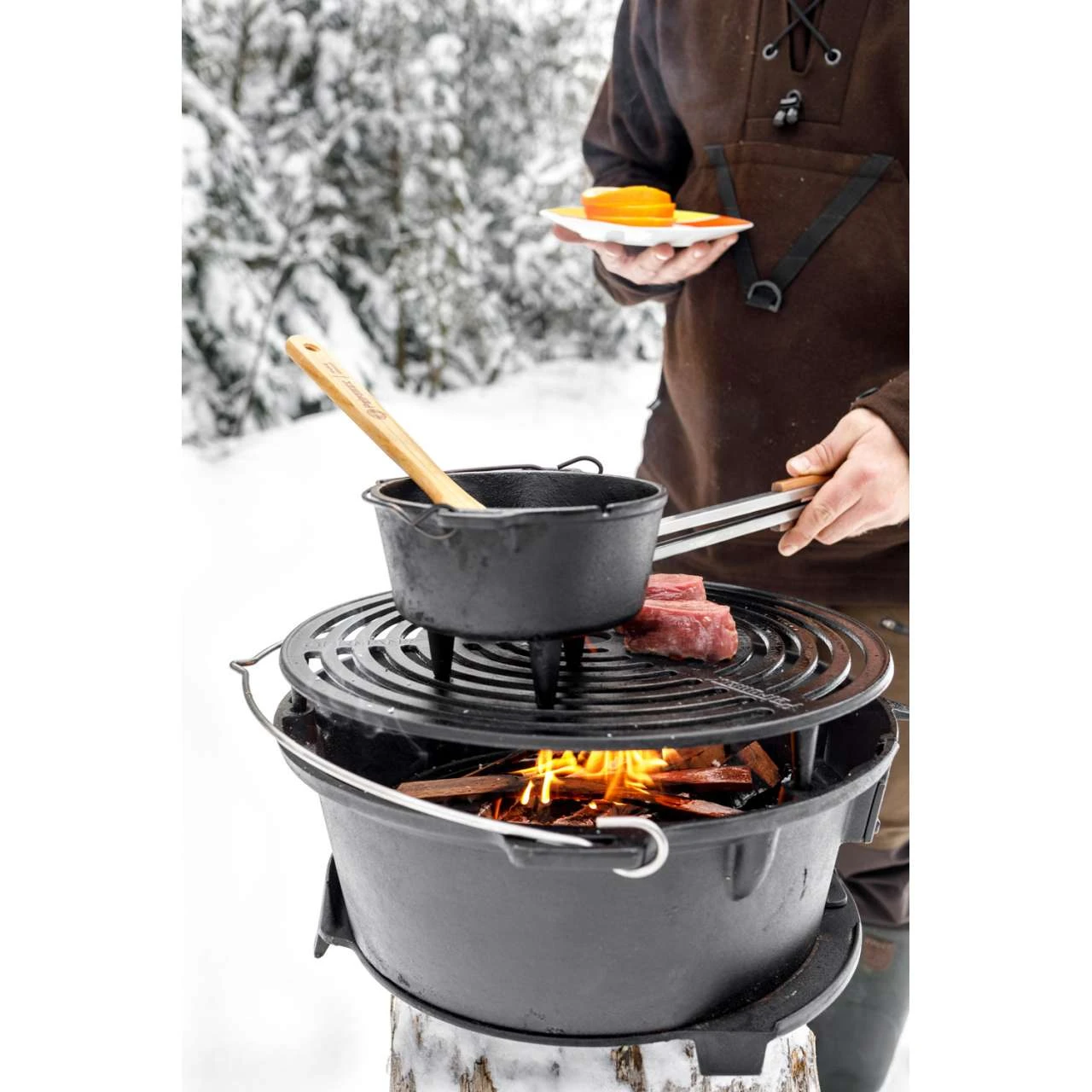 Petromax Feuergrill TG 3 Aus Gusseisen 2 In 1 Grill Und Kochstelle Für Feuertöpfe 5 Petromax Feuergrill TG 3 Aus Gusseisen 2 In 1 Grill Und Kochstelle Für Feuertöpfe – Bild 5