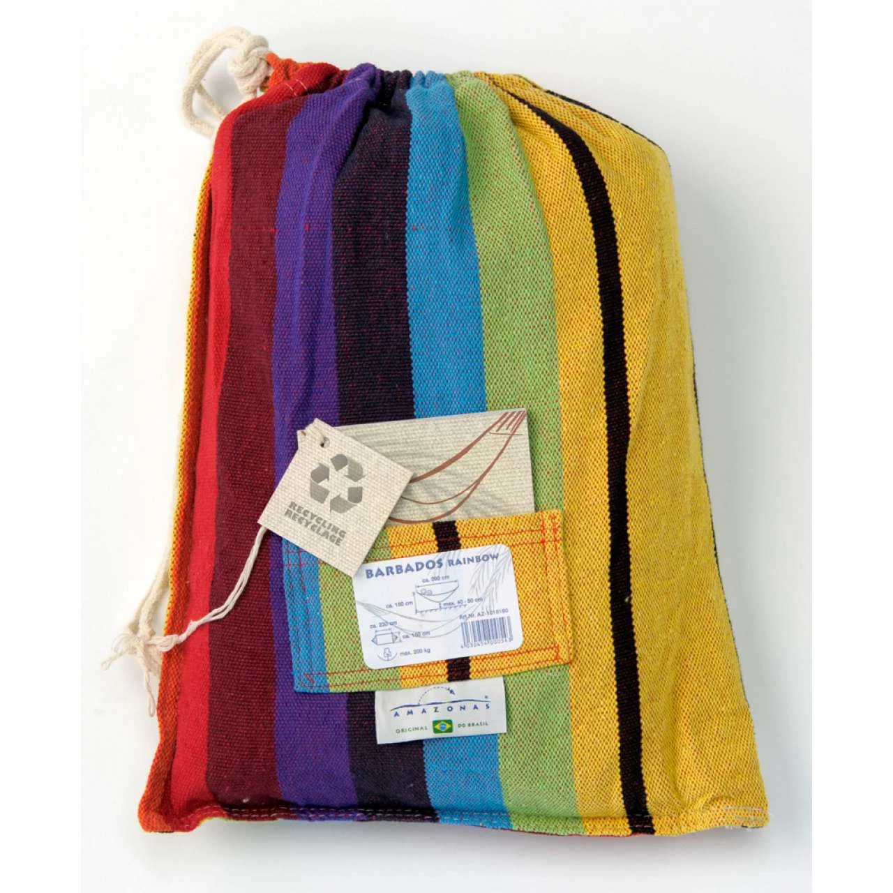 AMAZONAS XL Hängematte Barbados Rainbow Tuchhängematte Liegefläche Ca. 230 X 150 Cm 3 AMAZONAS XL Hängematte Barbados Rainbow Tuchhängematte Liegefläche Ca. 230 X 150 Cm – Bild 3