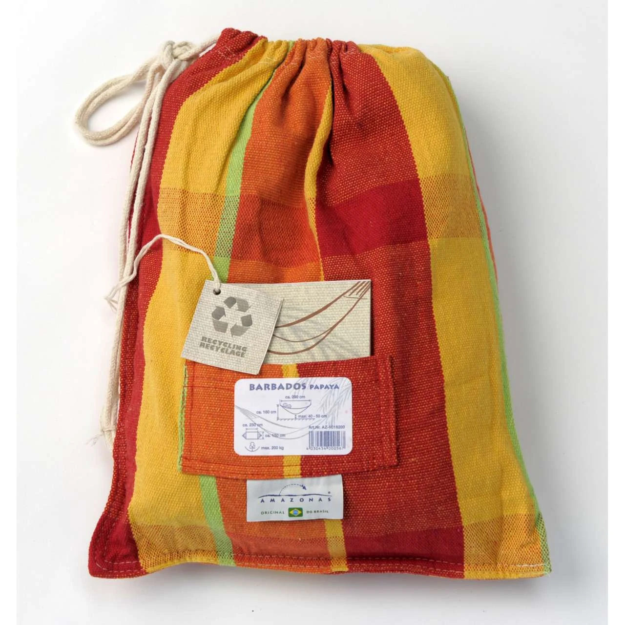 AMAZONAS XL Hängematte Barbados Papaya Tuchhängematte Liegefläche Ca. 230 X 150 Cm 3 AMAZONAS XL Hängematte Barbados Papaya Tuchhängematte Liegefläche Ca. 230 X 150 Cm – Bild 3