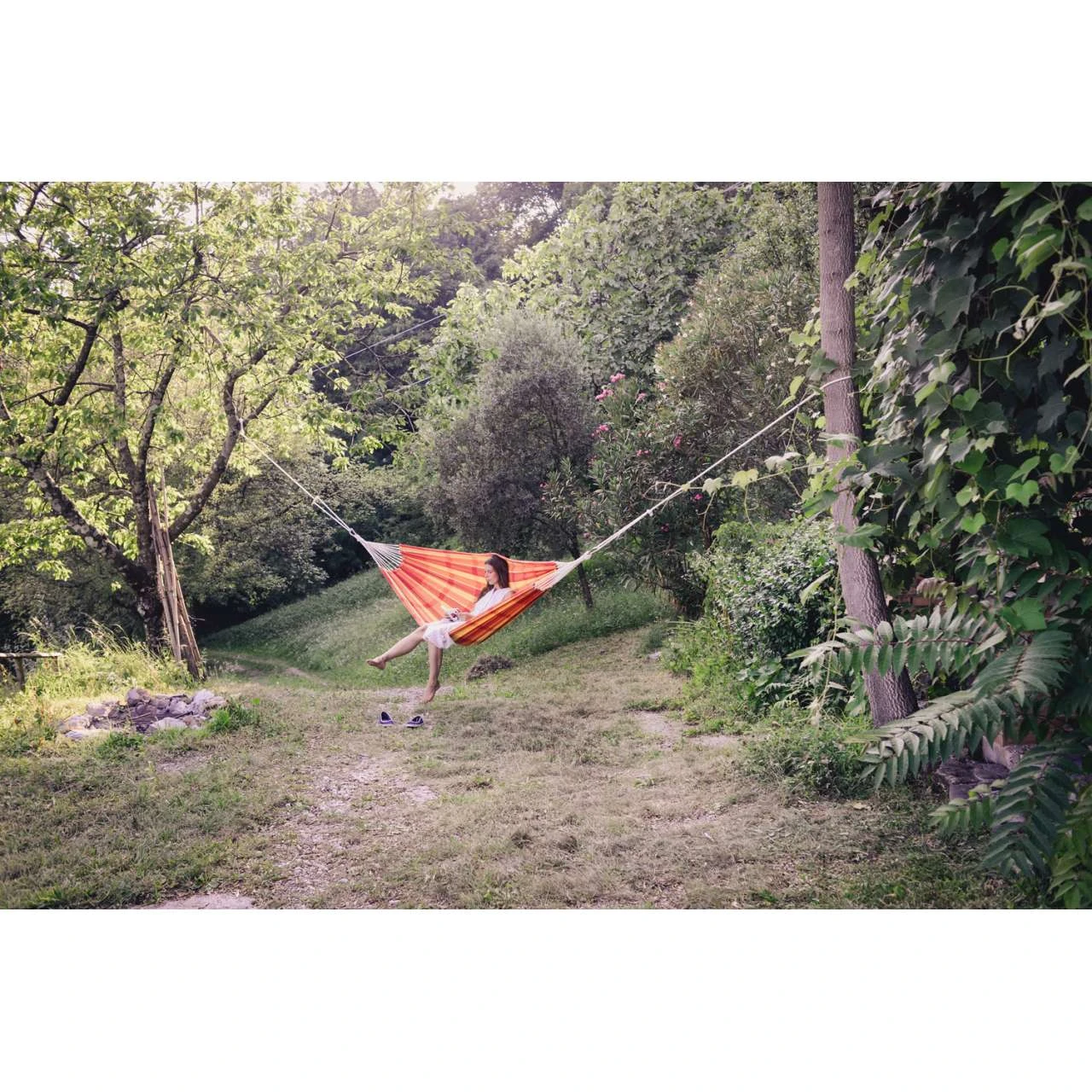 AMAZONAS XL Hängematte Barbados Papaya Tuchhängematte Liegefläche Ca. 230 X 150 Cm 4 AMAZONAS XL Hängematte Barbados Papaya Tuchhängematte Liegefläche Ca. 230 X 150 Cm – Bild 4