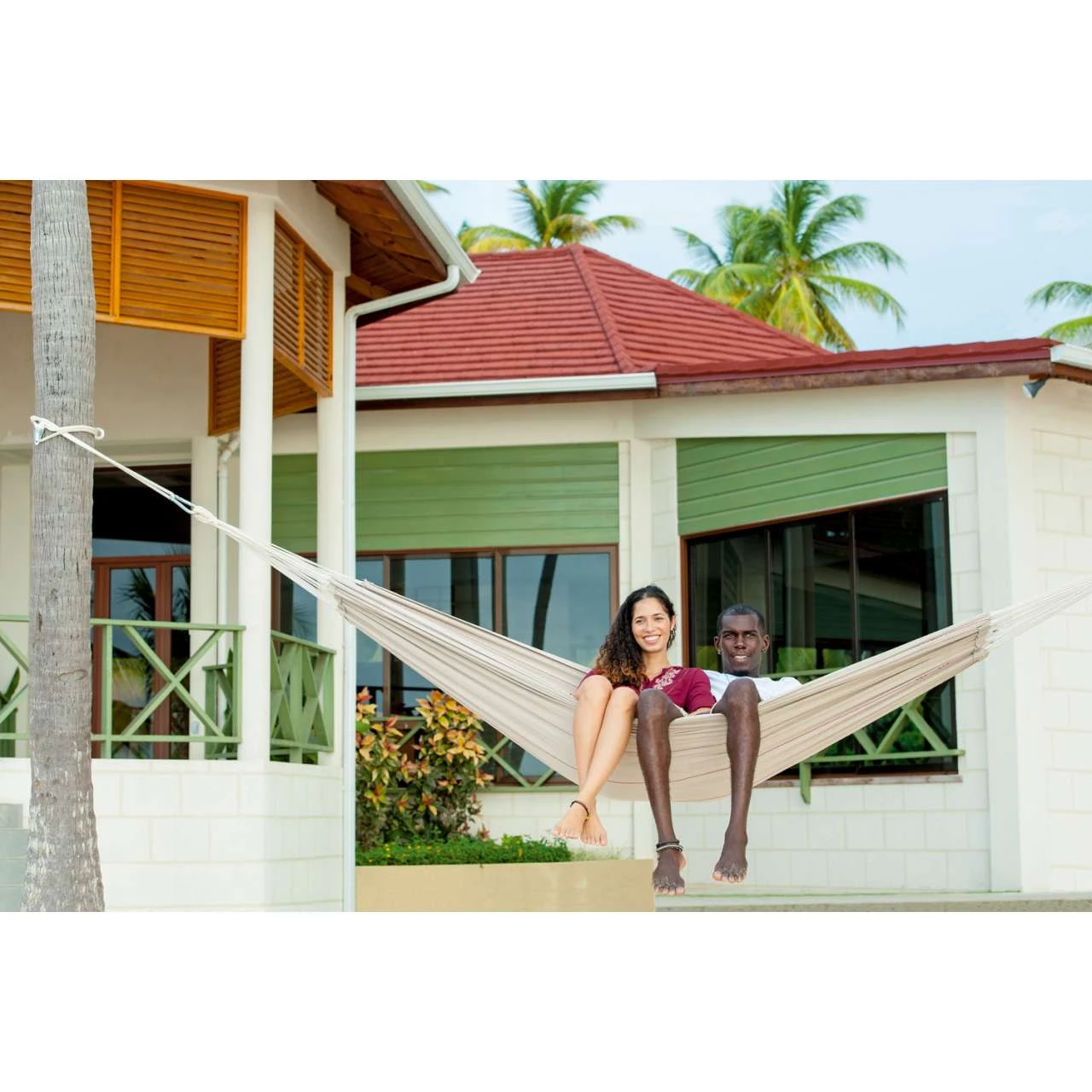 AMAZONAS XL Hängematte Arte Hellbeige Tuchhängematte Liegefläche Ca. 230 X 150 Cm 7 AMAZONAS XL Hängematte Arte Hellbeige Tuchhängematte Liegefläche Ca. 230 X 150 Cm – Bild 7