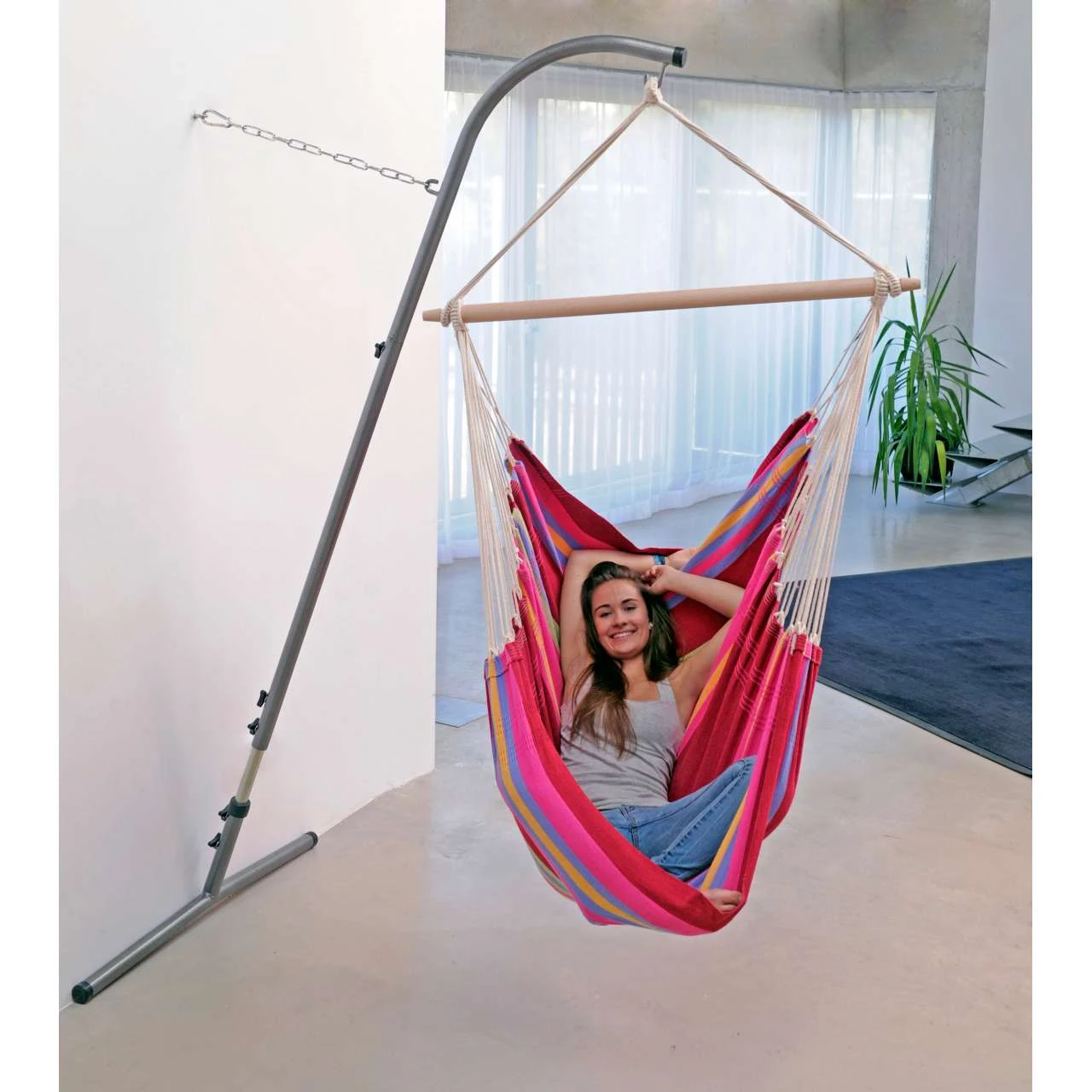 AMAZONAS XL Hängesessel Brasil Grenadine Mit Spreizstab Sitzfläche Ca. 160 X 130 Cm 8 AMAZONAS XL Hängesessel Brasil Grenadine Mit Spreizstab Sitzfläche Ca. 160 X 130 Cm – Bild 8