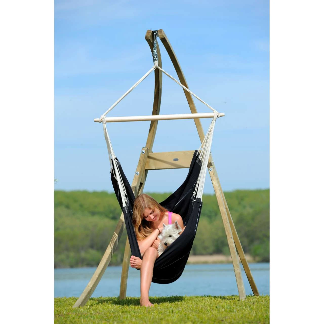 AMAZONAS XL Hängesessel Brasil Black Mit Spreizstab Sitzfläche Ca. 160 X 130 Cm 5 AMAZONAS XL Hängesessel Brasil Black Mit Spreizstab Sitzfläche Ca. 160 X 130 Cm – Bild 5