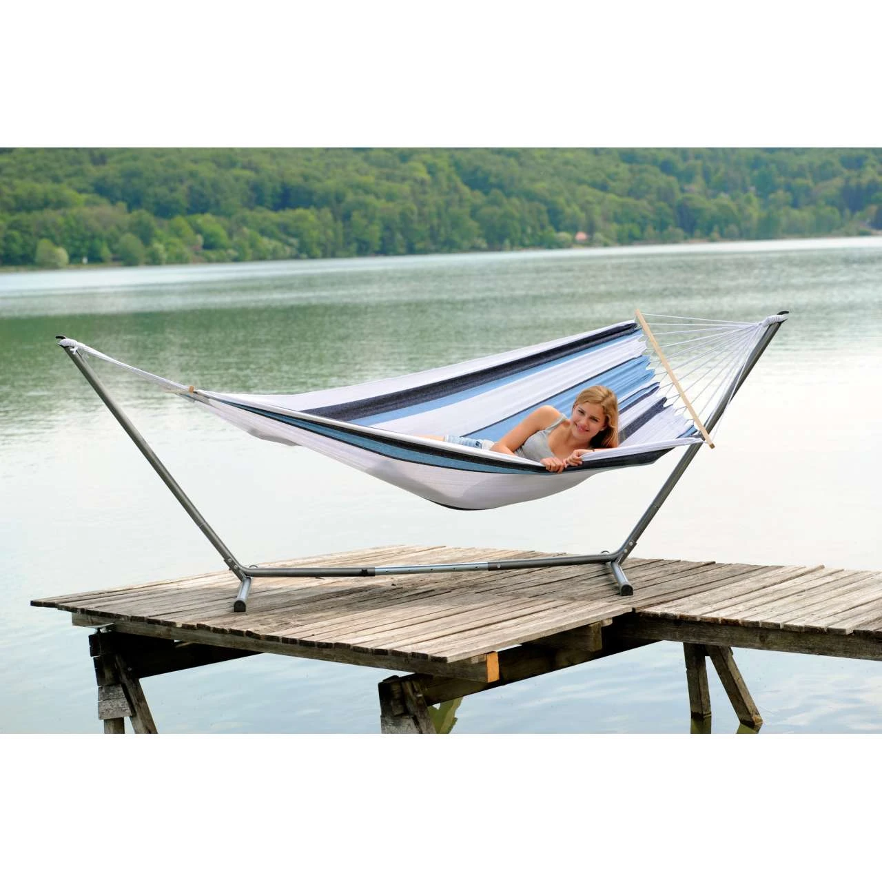 AMAZONAS L Stabhängematte Samba Marine Liegefläche Ca. 210 X 140 Cm 7 AMAZONAS L Stabhängematte Samba Marine Liegefläche Ca. 210 X 140 Cm – Bild 7