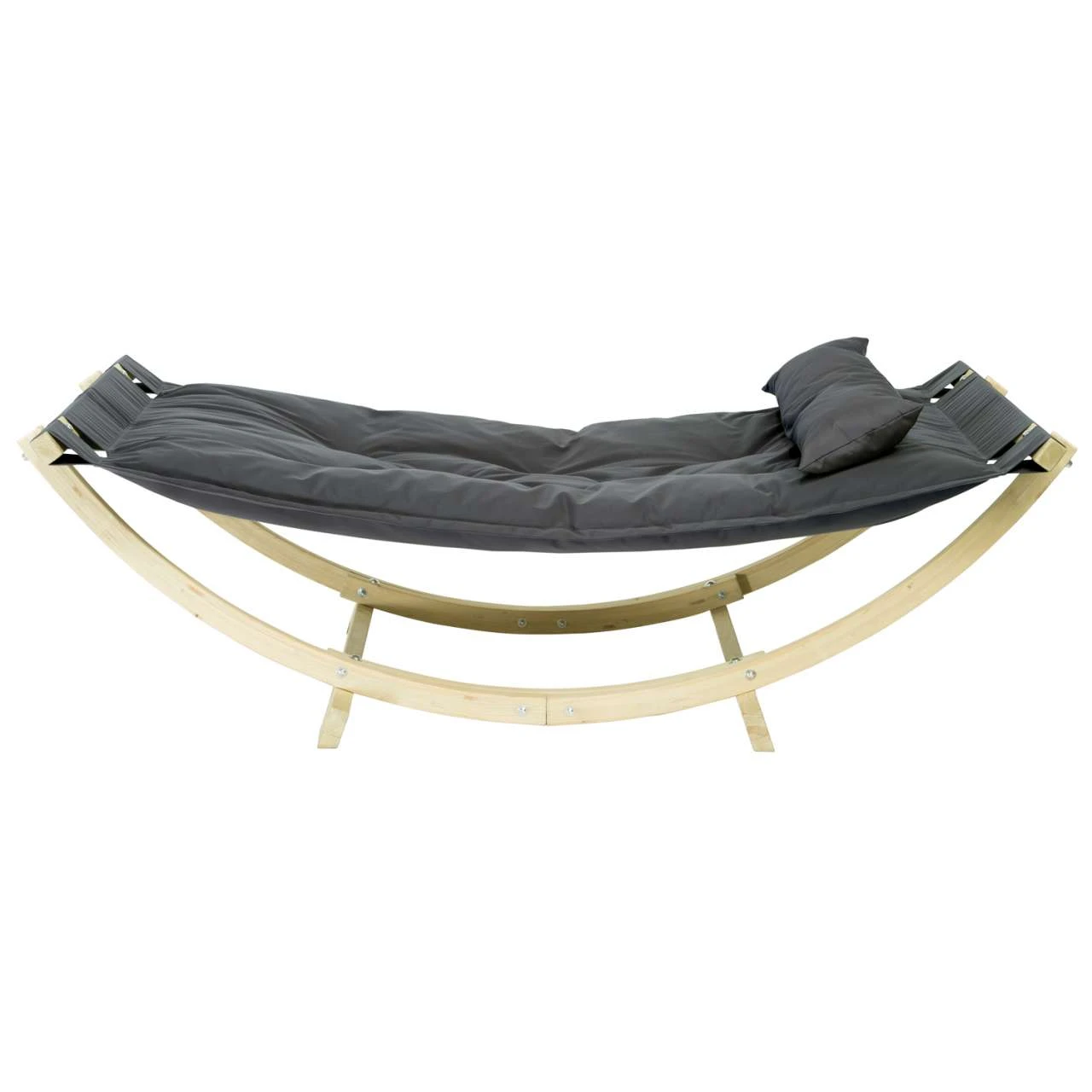 AMAZONAS XXL Schwebebett Lounge Bed Schwebeliege Anthracite Inkl. Holzgestell 2 AMAZONAS XXL Schwebebett Lounge Bed Schwebeliege Anthracite Inkl. Holzgestell – Bild 2