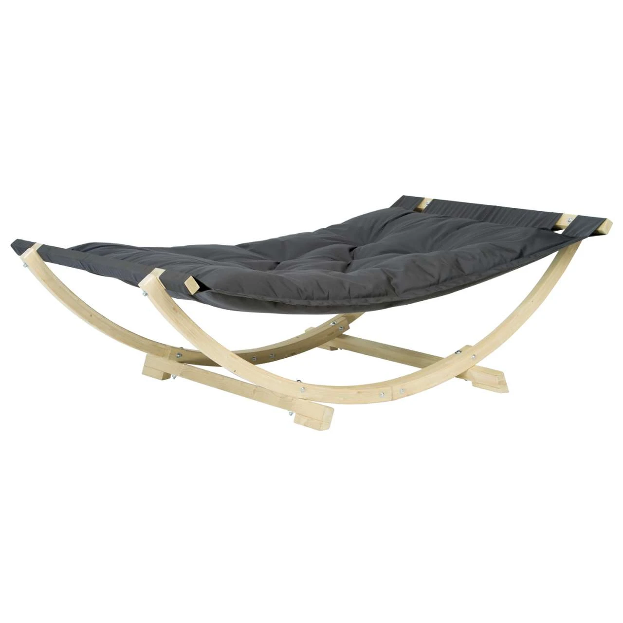 AMAZONAS XXL Schwebebett Lounge Bed Schwebeliege Anthracite Inkl. Holzgestell 3 AMAZONAS XXL Schwebebett Lounge Bed Schwebeliege Anthracite Inkl. Holzgestell – Bild 3