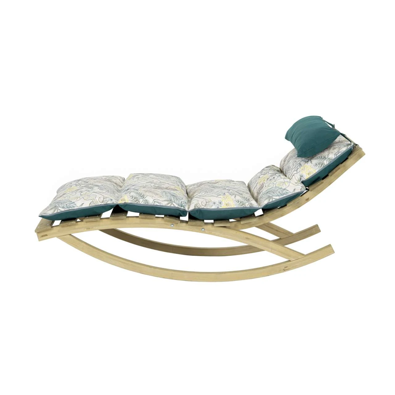 AMAZONAS Rocking Lounger Floral Schaukelliege Inkl. Holzgestell Und Kissen 2 AMAZONAS Rocking Lounger Floral Schaukelliege Inkl. Holzgestell Und Kissen – Bild 2