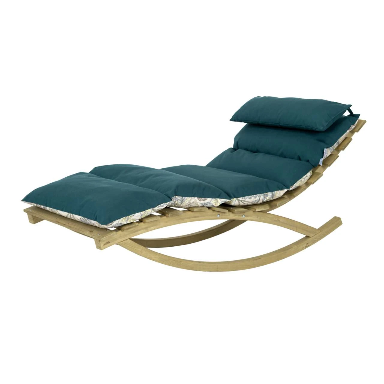 AMAZONAS Rocking Lounger Floral Schaukelliege Inkl. Holzgestell Und Kissen 3 AMAZONAS Rocking Lounger Floral Schaukelliege Inkl. Holzgestell Und Kissen – Bild 3
