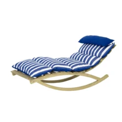 AMAZONAS Rocking Lounger Navy Schaukelliege Inkl. Holzgestell Und Kissen