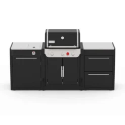 Weber BBQ Kitchen Gas 231 Seitenkocher-Türmodul Und 2‐Ladenmodul Für Genesis Mit Seitenkocher